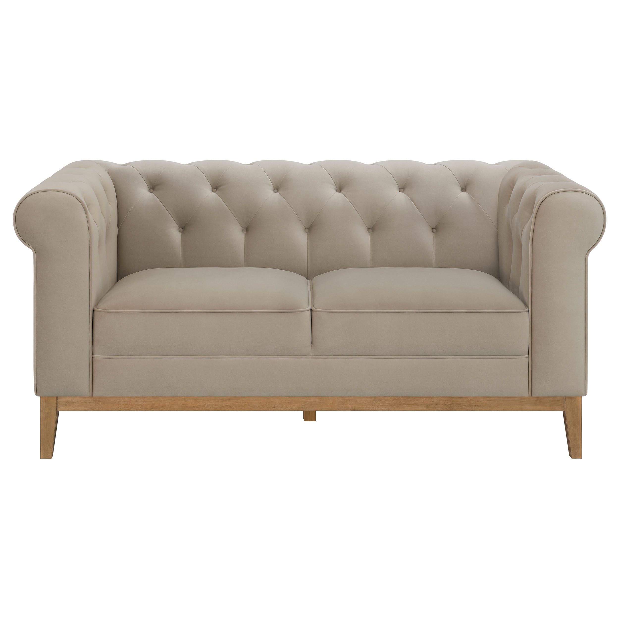Sandrine Button Tufted Tuxedo Arms Loveseat
