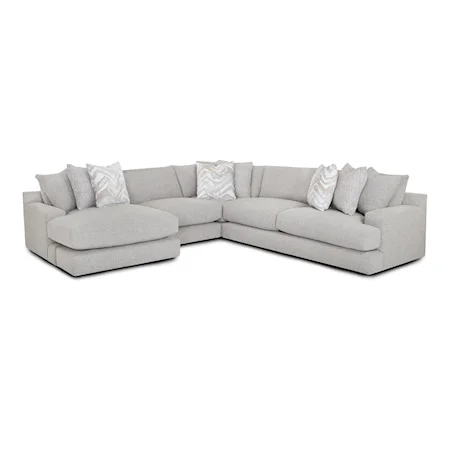 Transitional 3-Piece Sectional Sofa with Left Facing Chaise