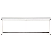 Contemporary Console Table with Metal Base