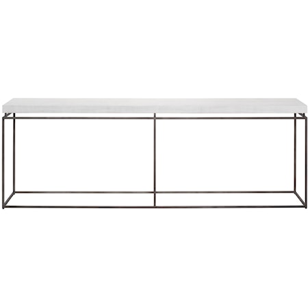Contemporary Console Table with Metal Base