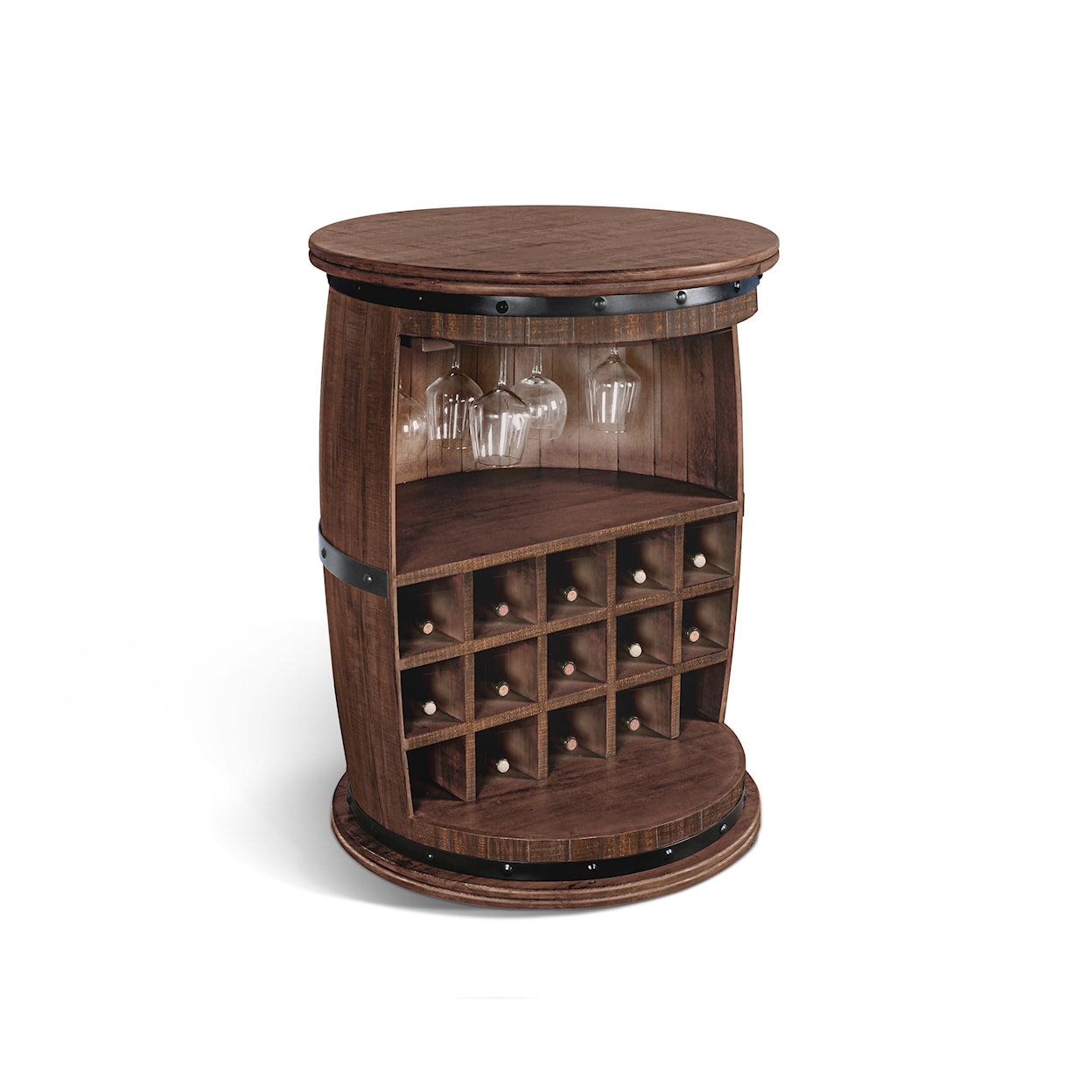 Sunny Designs Homestead Barrel Wine Rack