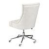 Accentrics Home Home Office Beige Button Tufted Home Office Chair