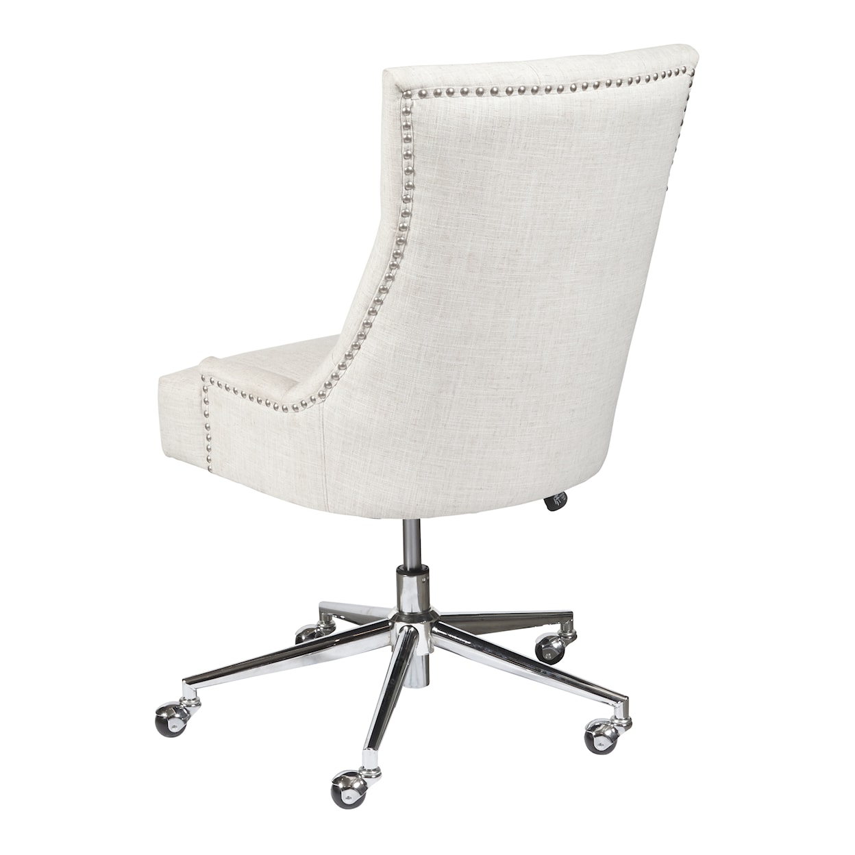 Accentrics Home Home Office Beige Button Tufted Home Office Chair