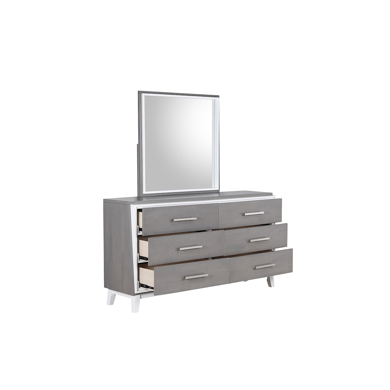 New Classic Furniture Zephyr Dresser & Mirror Set