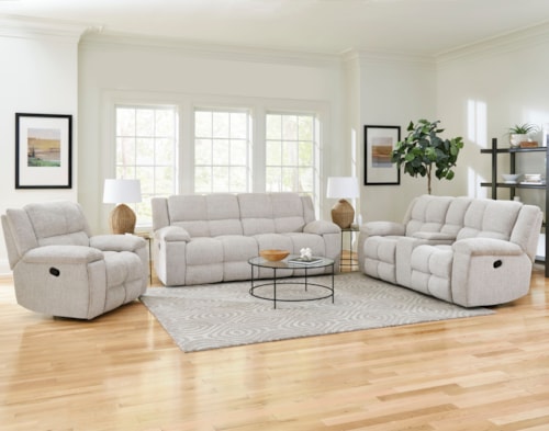 Casual 3-Piece Manual Reclining Living Set