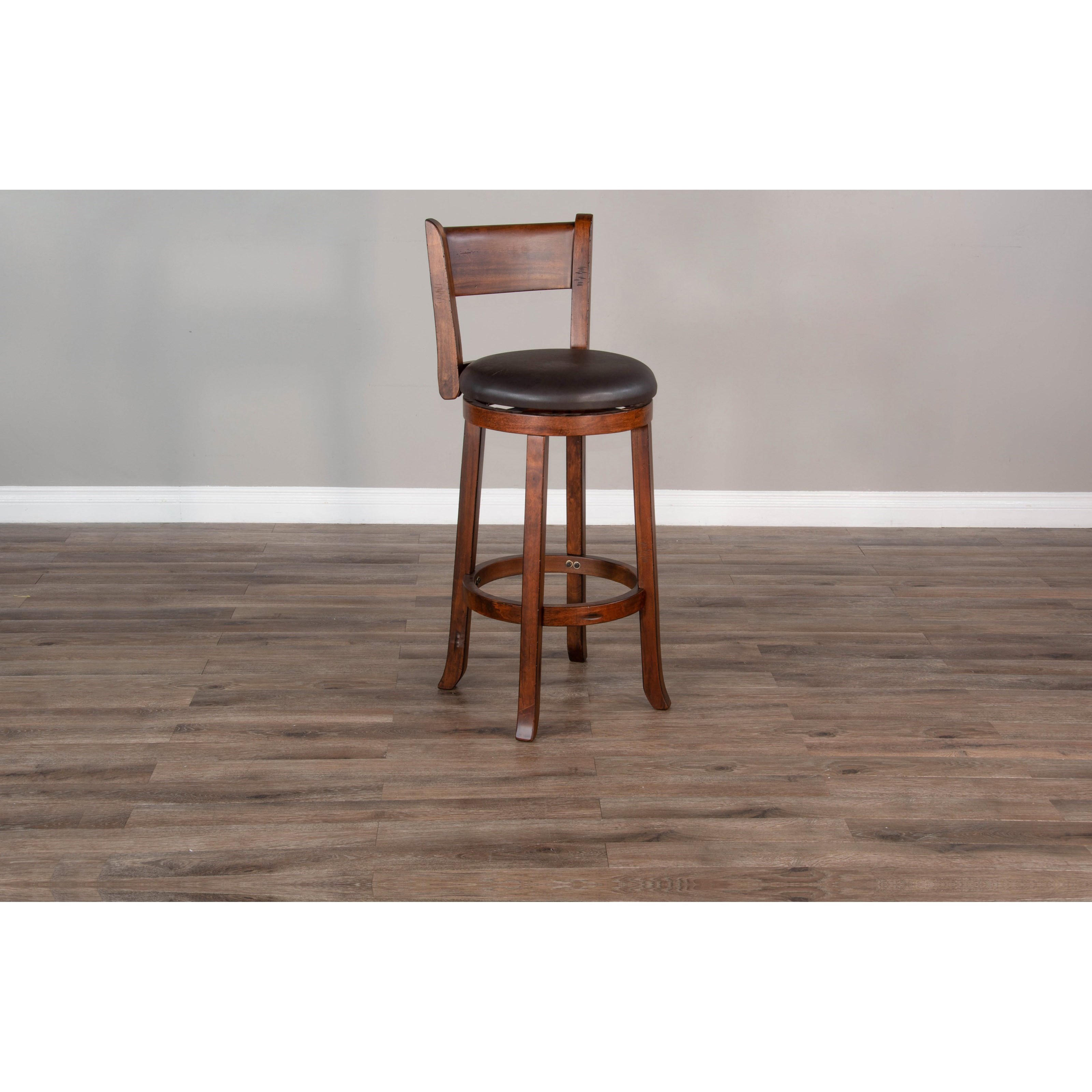 30"H Swivel Barstool, Cushion Seat &amp; Back