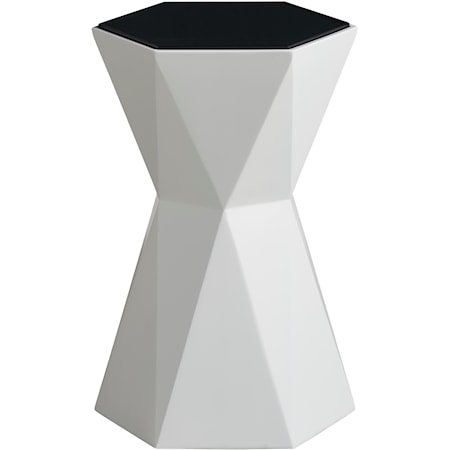 Hexagon Martini Table with Gray Glass Top