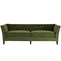 Transitional Sofa with Tuxedo Arm