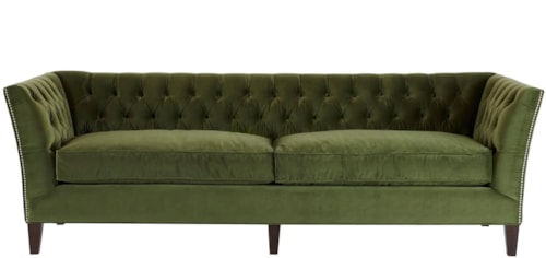 Transitional Sofa with Tuxedo Arm