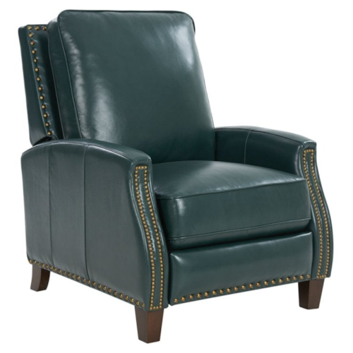 Transitional Push Back Recliner with Footrest Extension