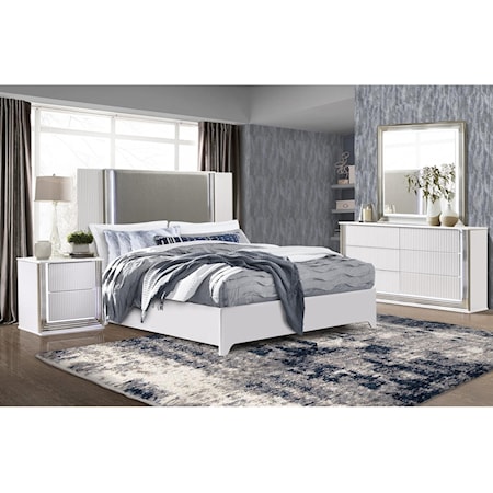 Contemporary Black Full 5pcs Bedroom Set by Acme Louis Philippe