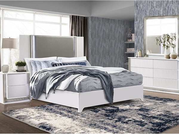 EVEREST WHITE 4 PC QUEEN BEDROOM | SET