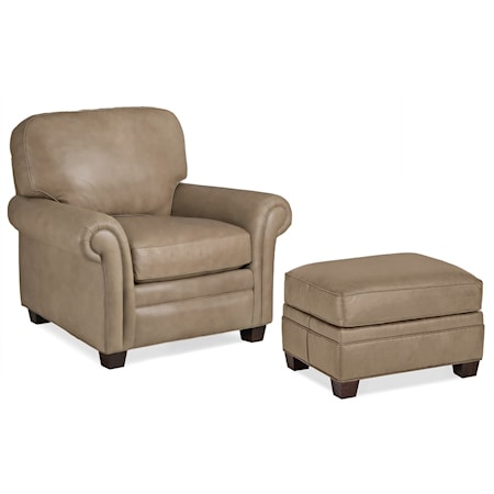 City Chair and Ottoman Set