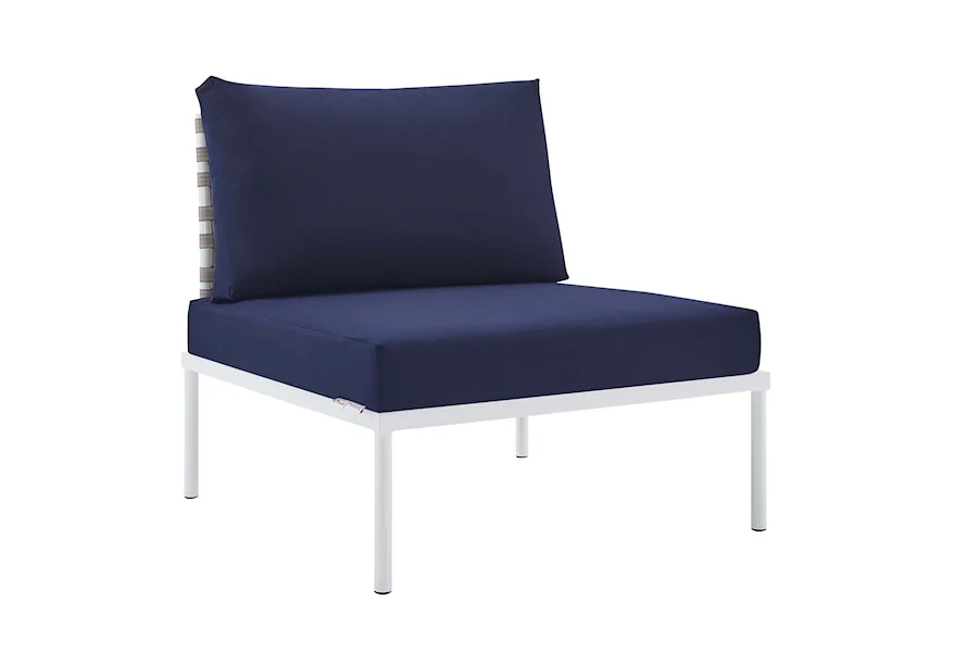 Harmony Outdoor Aluminum Armless Chair by Modway at Value City Furniture