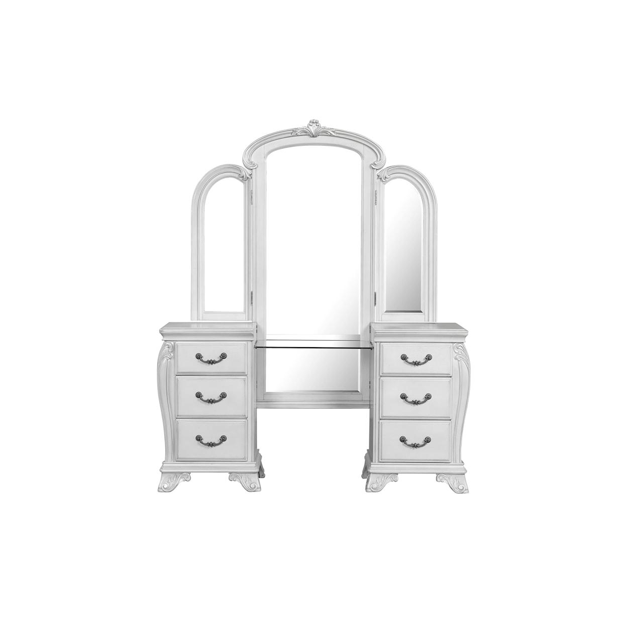 New Classic Furniture Cambria Hills 3-Piece Arched Vanity Mirror