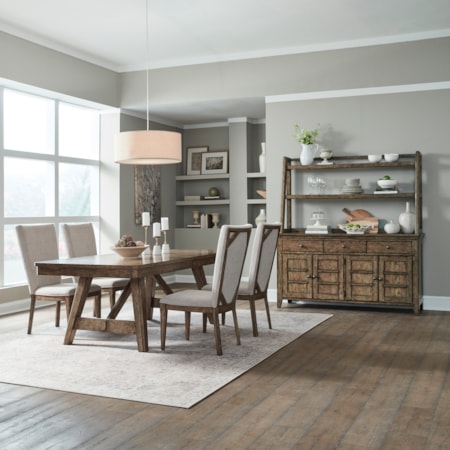 5-Piece Trestle Table Set