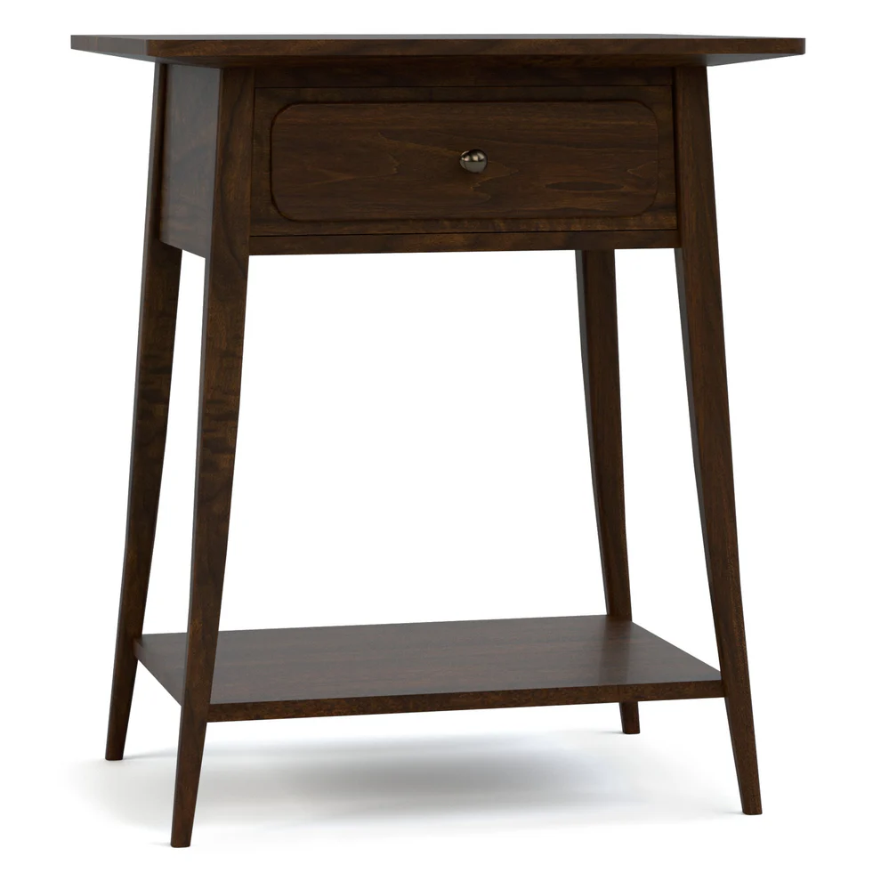 Splayed-Leg Nightstand w/Single Drawer