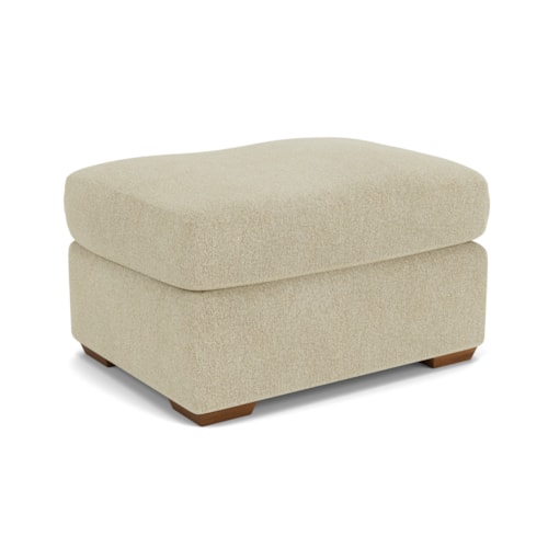 Casual Ottoman with Block Feet