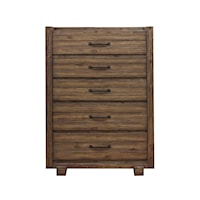 Modern Rustic 5-Drawer Chest