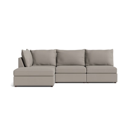 Outdoor 4-pc. Chaise Sofa w/Ottoman