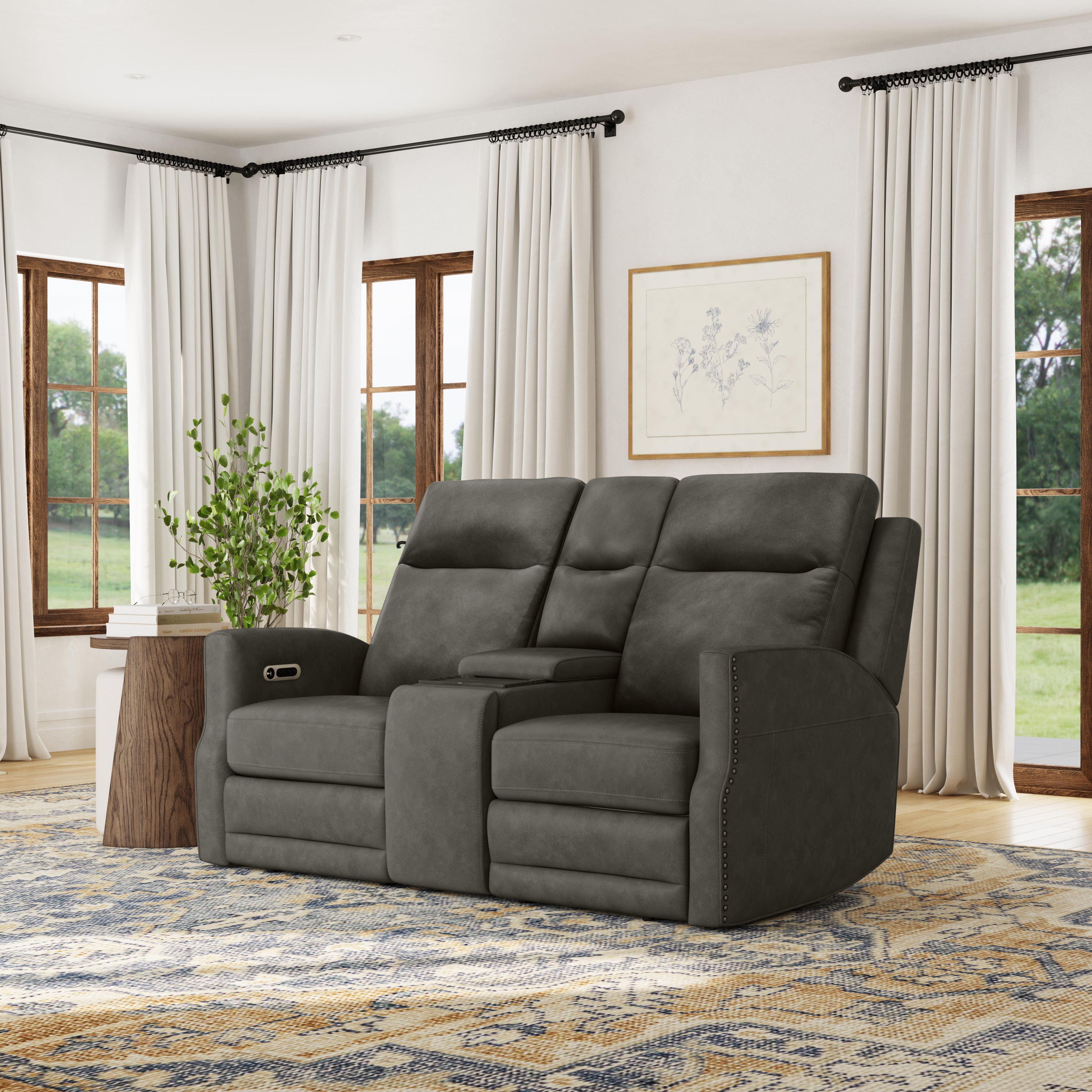 Flexsteel Maxwell Reclining Loveseat with Storage Console