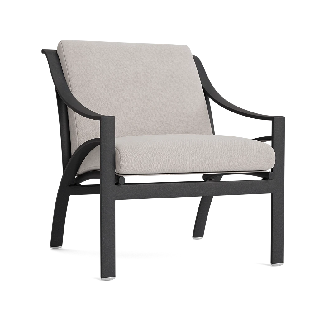 Cushioned Slope-Arm Lounge Chair