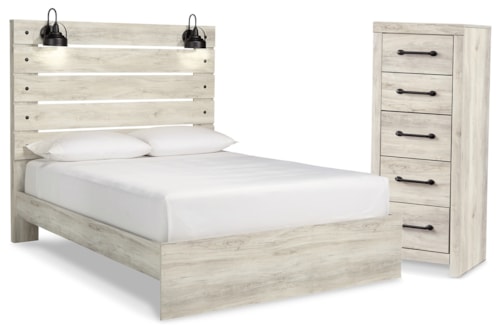 Queen Panel Bed And Chest