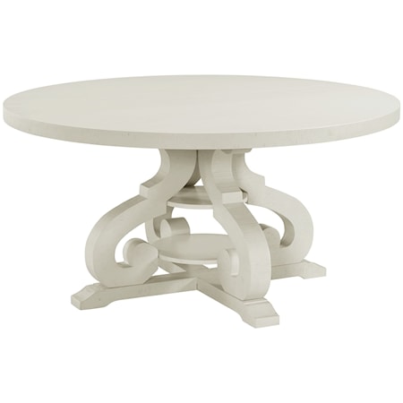 Traditional Round Dining Table with PU Base