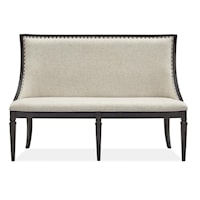 Transitional Upholstered Bench with Nailhead Trim  