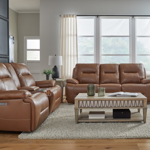 Casual Sofa and Loveseat Set