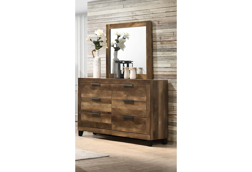 Morales Dresser and Mirror Set by Acme Furniture at Nassau Furniture and Mattress