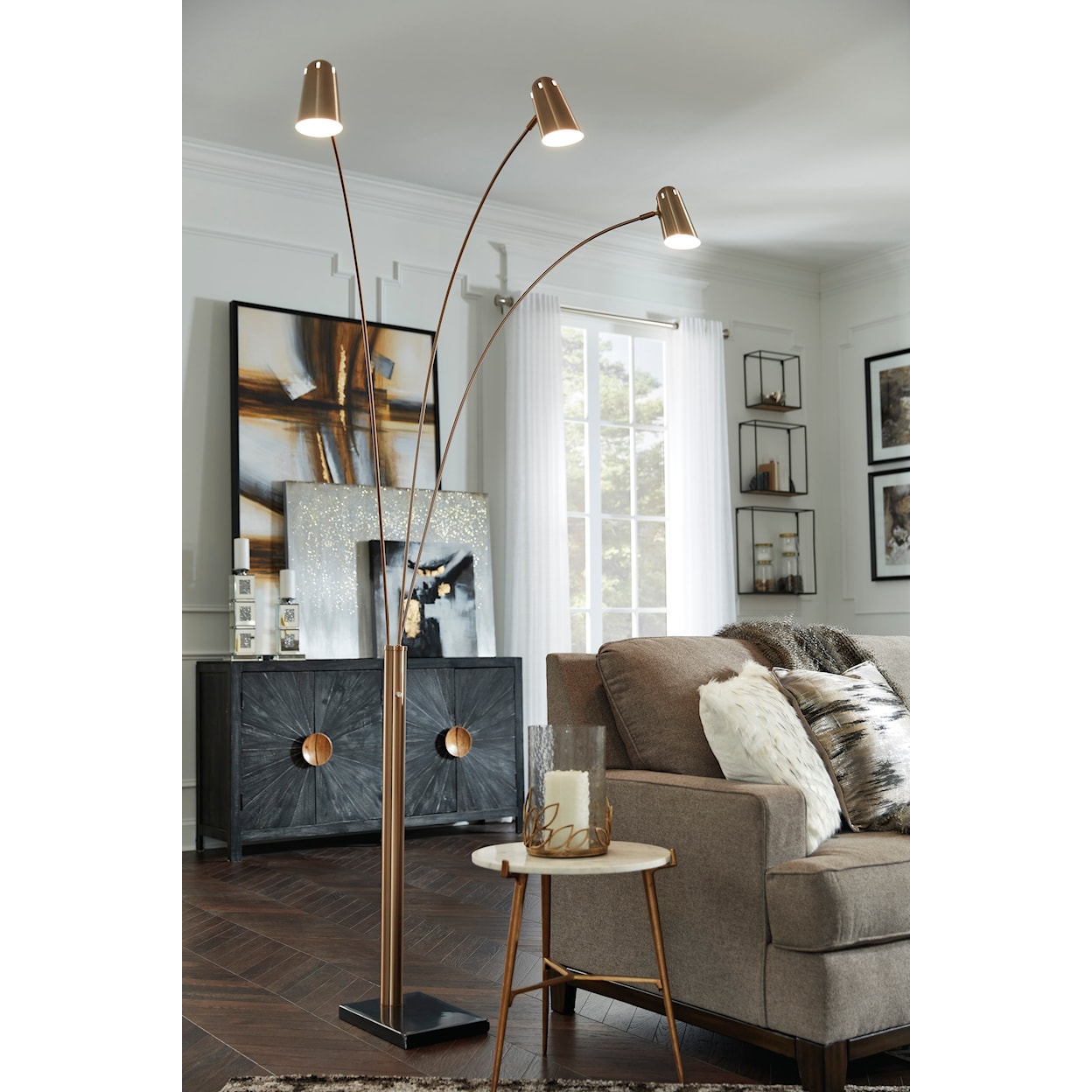 Ashley Furniture Signature Design Lamps - Contemporary Colldale Arc Lamp