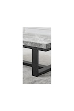Steve Silver Lucca Contemporary Rectangular Marble Top End Table