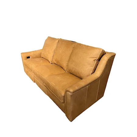 Transitional Power Reclining Sofa with Power Headrests