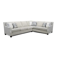 Contemporary 2-Piece Sectional Sofa with Track Arms