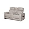 Signature Design Boyington Power Recl Loveseat w/ Console & Adj Hdrsts