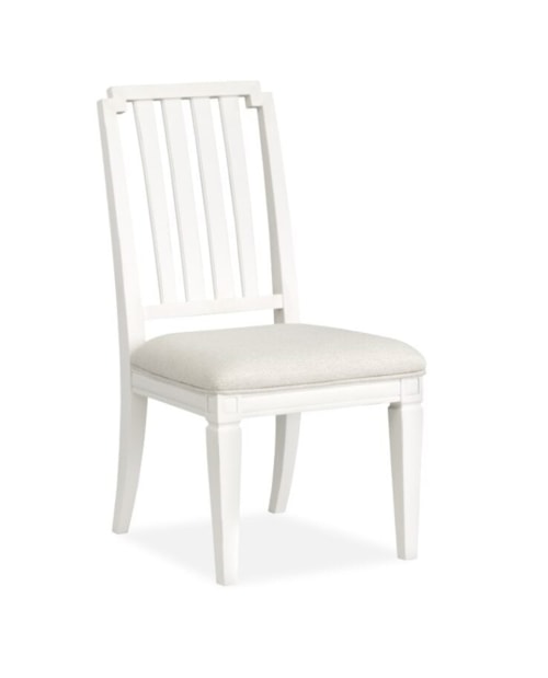 Farmhouse Side Dining Chair with Upholstered Seat