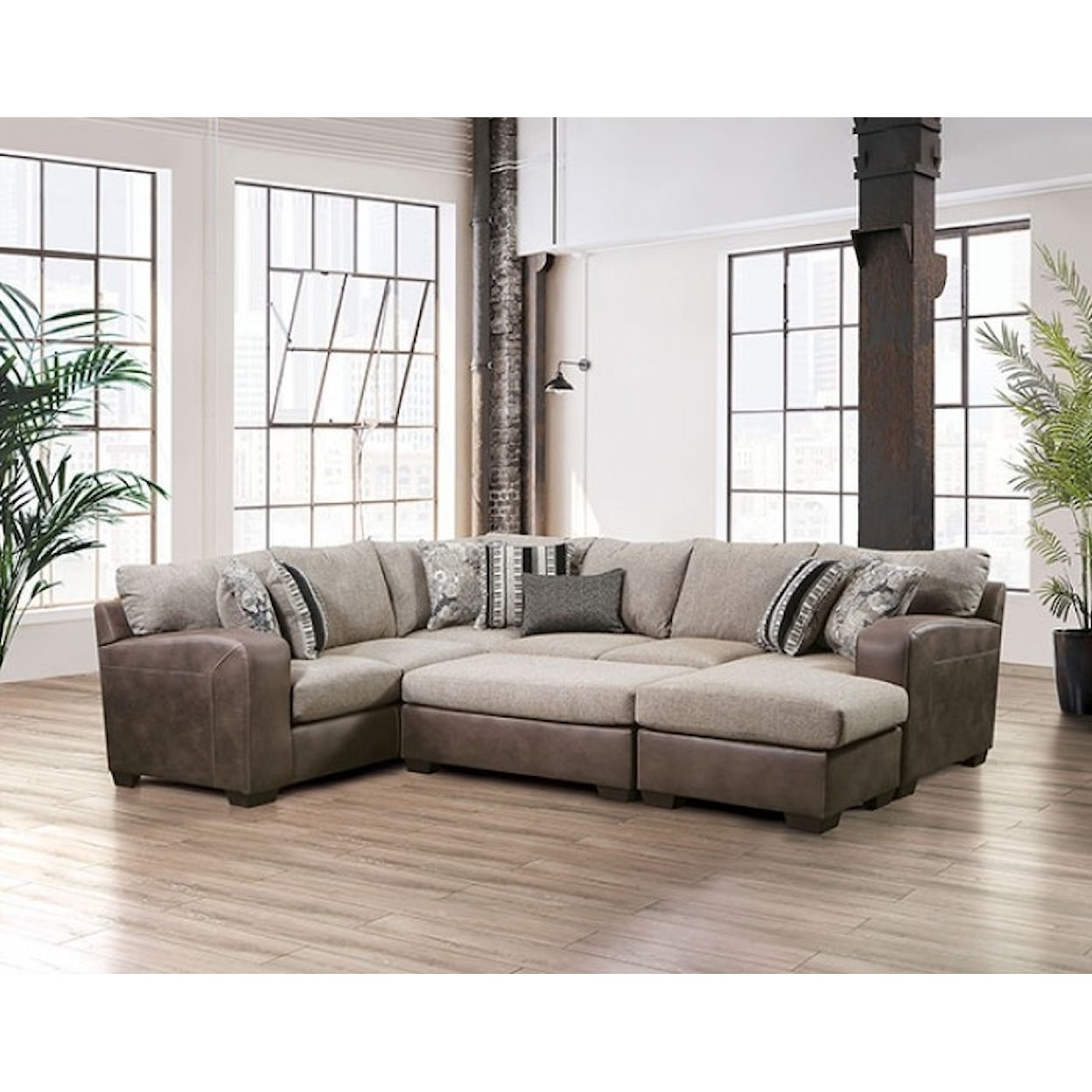 Furniture of America Ashenweald Sectional