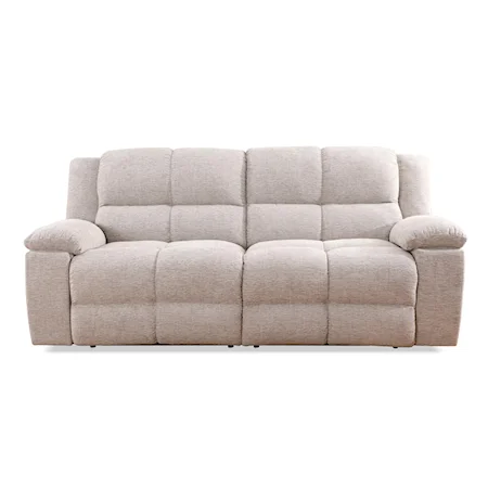 Casual Manual Dual Reclining Sofa with Cupholders