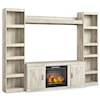 Ashley Signature Design Bellaby Entertainment Center with Fireplace