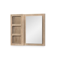 Transitional Storage Mirror with Three Shelves
