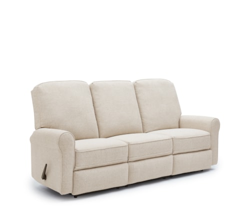 Transitional Manual Reclining Space Saver Sofa