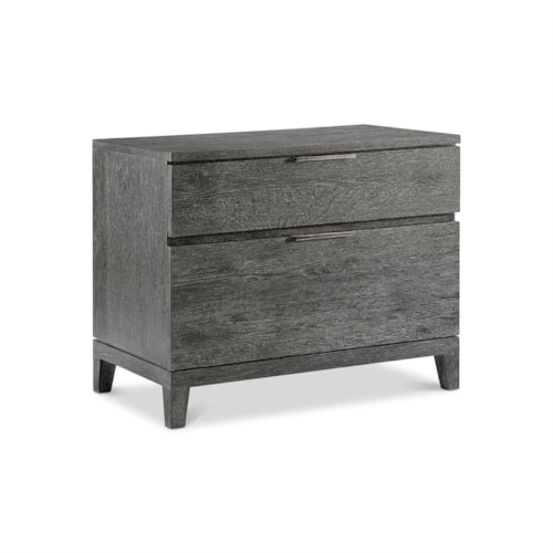 Modern Menton Nightstand with 2 Drawers (Wide)