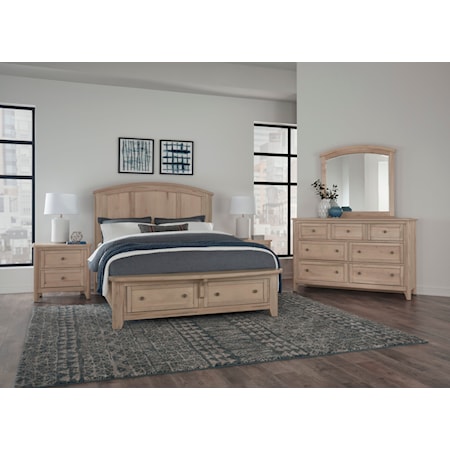 Queen Arched Storage Bed