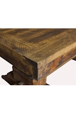 Cottage Creek Furniture San Rene Rustic Wood Dining Table with Trestle Base