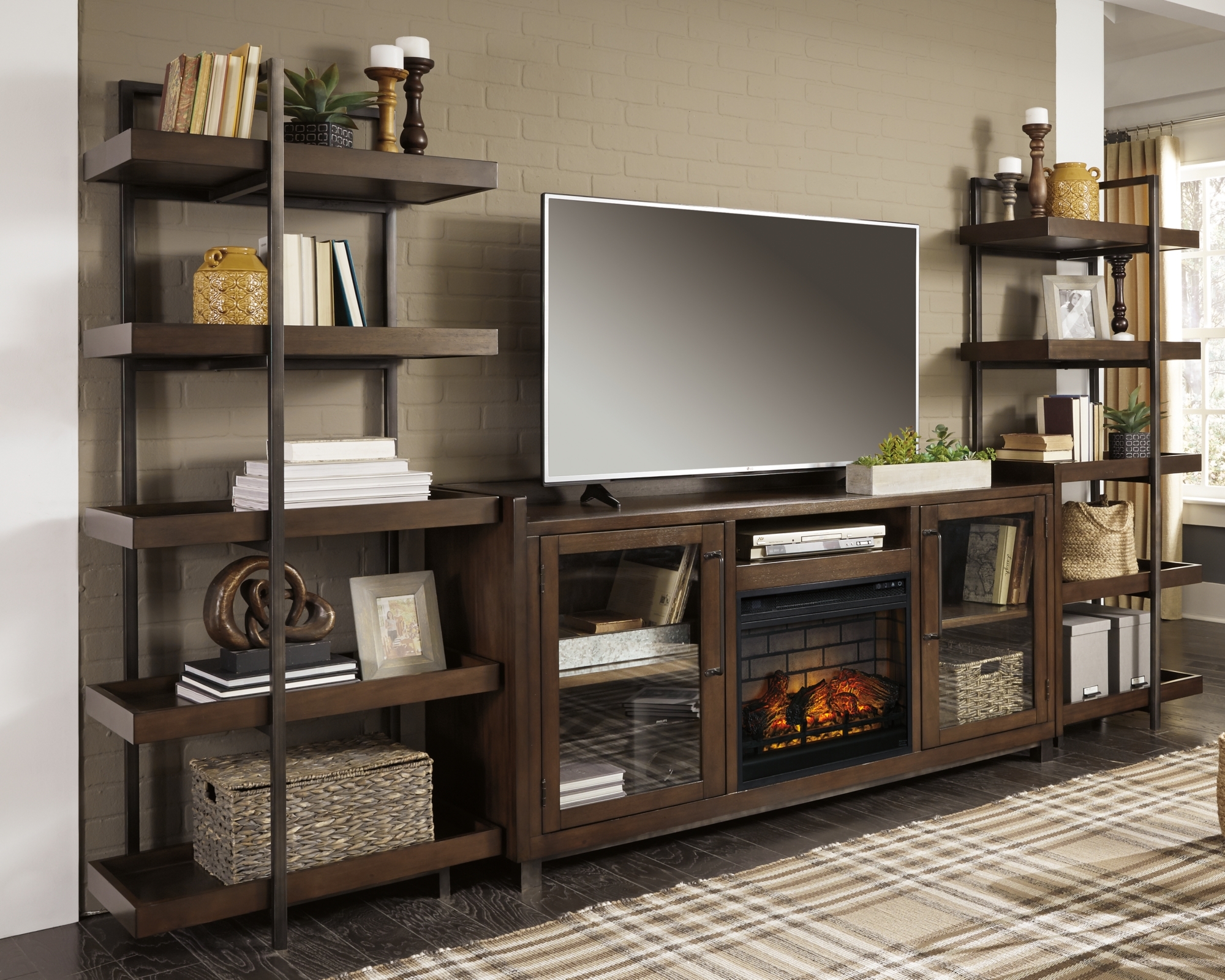 Wall Unit With Electric Fireplace