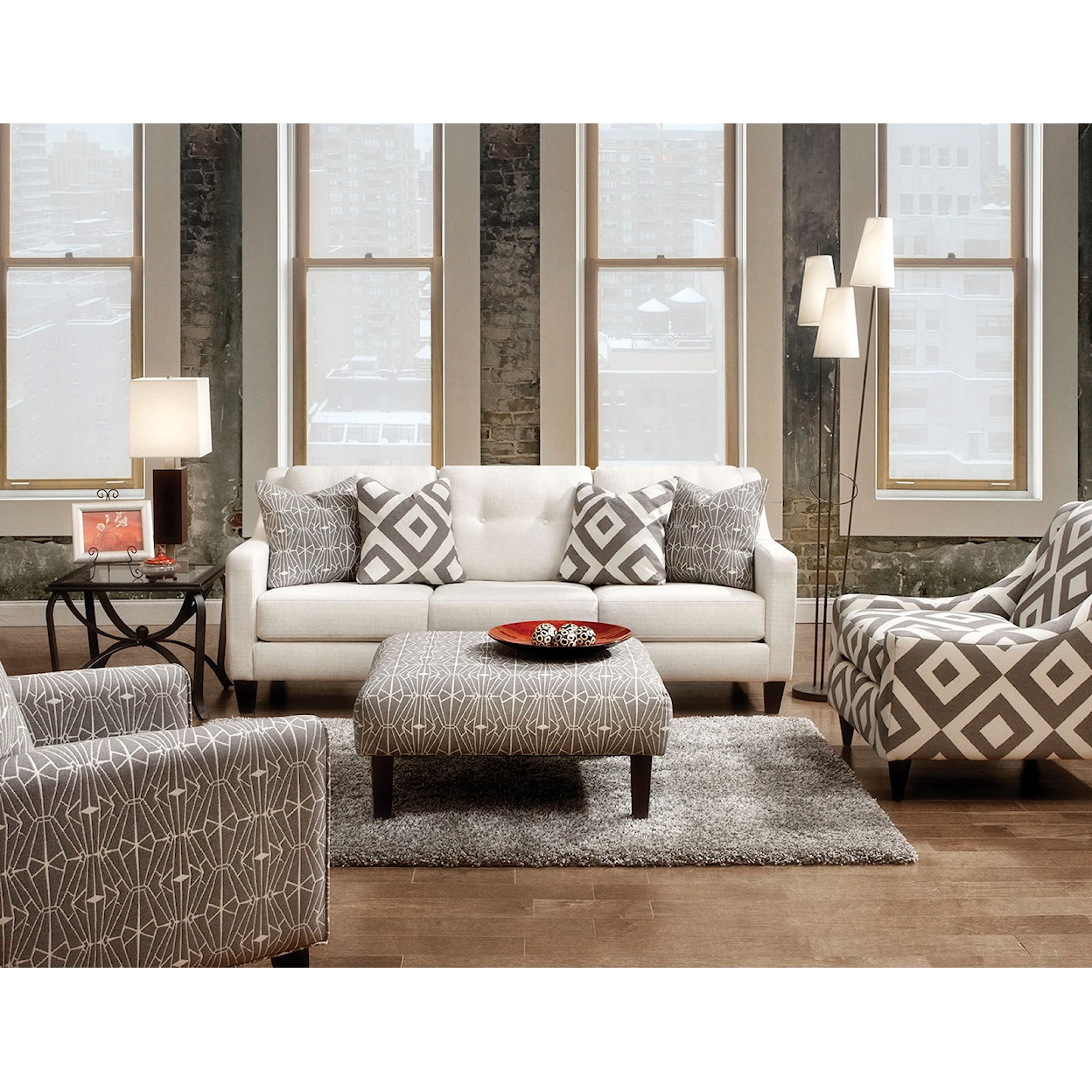 Furniture of America Parker Sofa and Loveseat Set