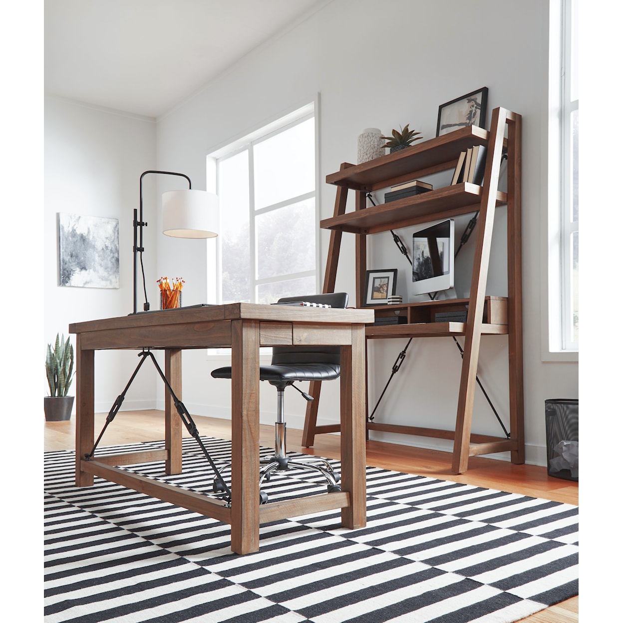 Modus International Autumn Writing Desk in Flint Oak