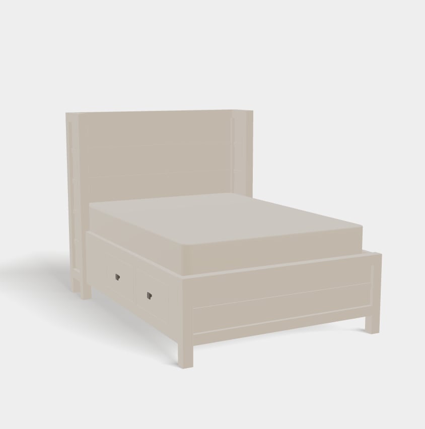 Full Left Drawerside Shelter Panel Bed