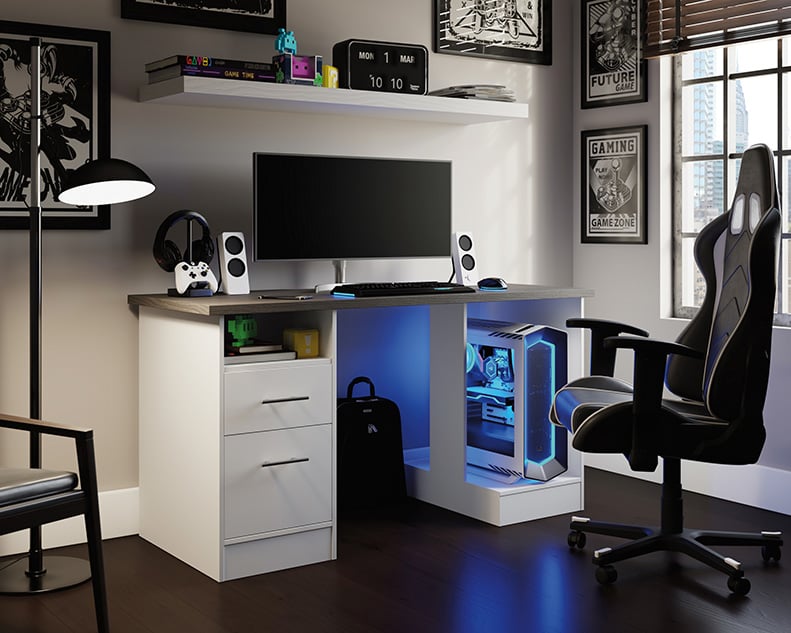 Two-Drawer Gaming Desk